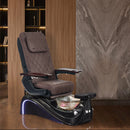 Spa Chair -Victoria III Pedicure Chair - Black with Chocolate Cushion