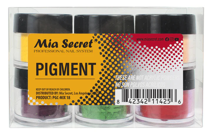 Mia Secret Acrylic Powder Glow in the Dark Collection 3D Nail Art 6 Colors  Set 