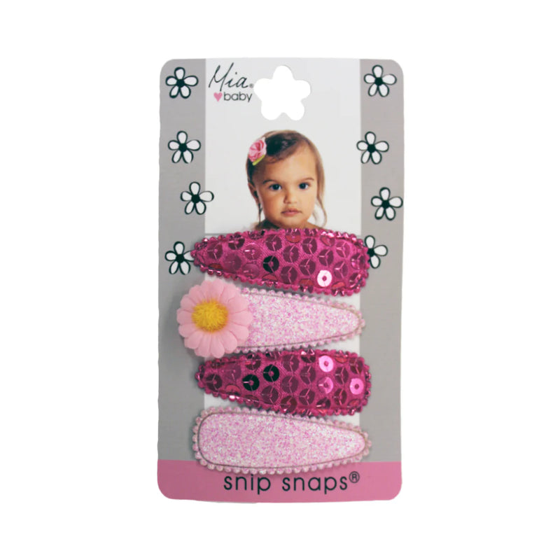 Mia Baby - Snip Snaps® "Light + Hot Pink" 4PCs