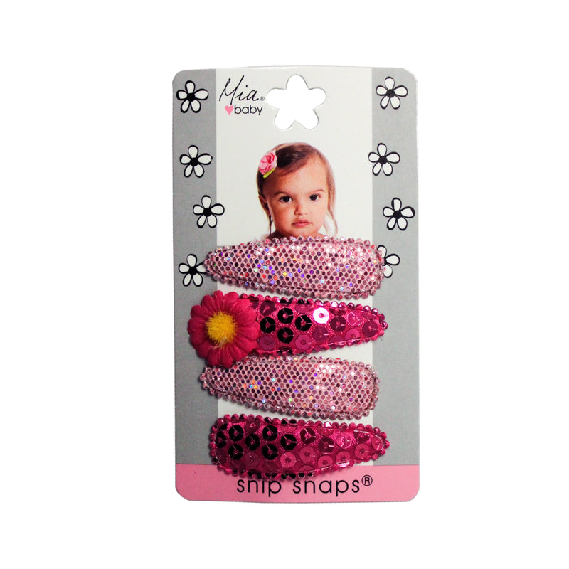 Mia Baby - Snip Snaps® "Hot Pink" 4PCs