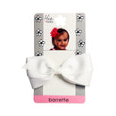 Mia Girl - Grosgrain Bow Barrette "White" 1PC
