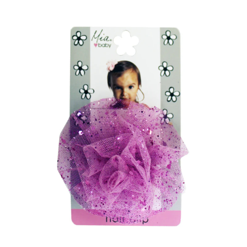 Mia Baby - Sparkly Tulle Hair Clip "Light Pink" 1PC
