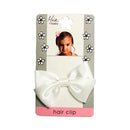 Mia Girl - Frayed Satin Bow Hair Clip "White" 1PC