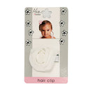 Mia Girl - Chiffon Rosette Clip "White" 2PCs