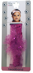 Mia Baby - Sparkly Tulle Headband "Hot Pink" 1PC