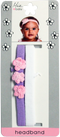 Mia Girl - Terrycloth Headband + Crocheted Flowers "Purple/Light Pink + White" 2PCs #00351
