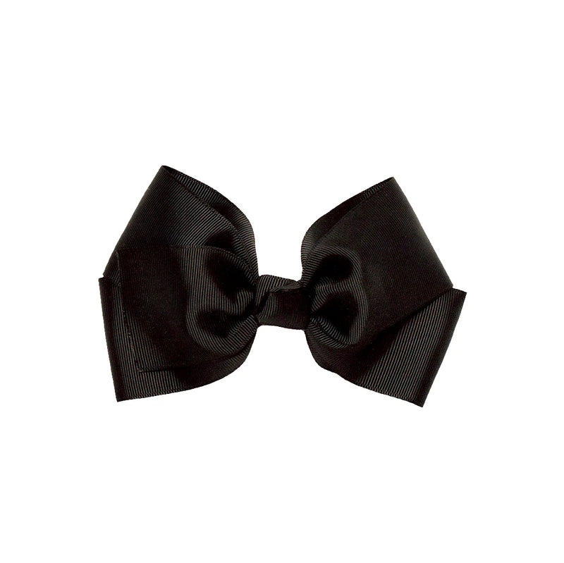 Mia Spirit - Large Grosgrain Ribbon Bow Barrette "Black"