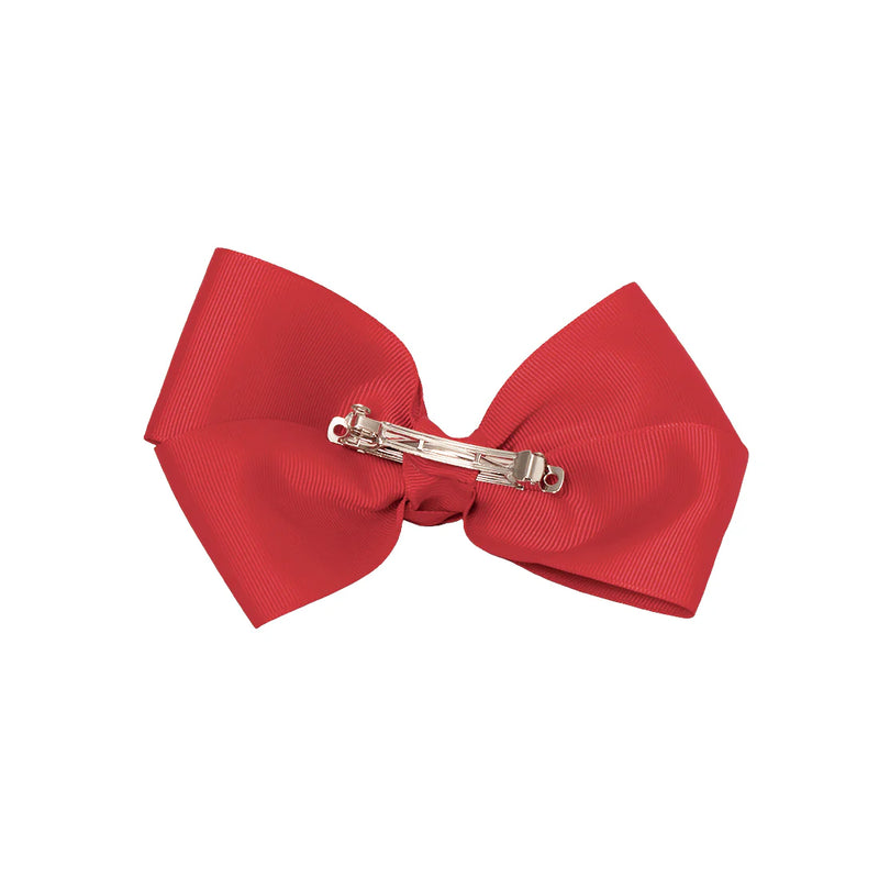 Mia Spirit - Large Grosgrain Ribbon Bow Barrette "Maroon"