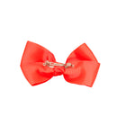 Mia Spirit - Large Grosgrain Ribbon Bow Barrette "Orange"