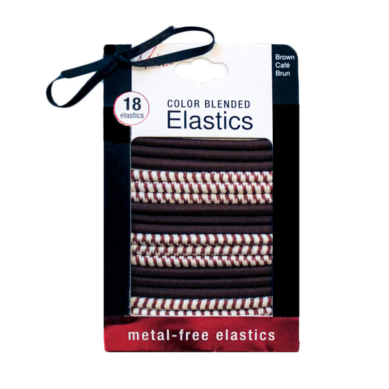 Mia Beauty - Color Blended Metal-Free Elastics "Brown" 18PCs