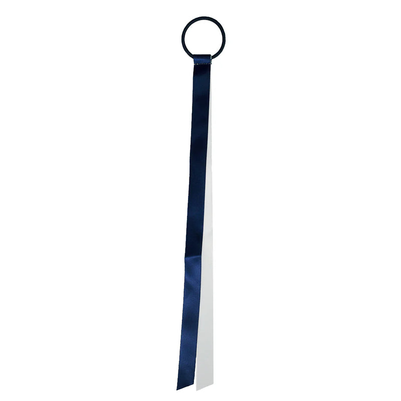Mia Spirit - Satin Ponytail Ribbon "Navy Blue/Light Blue" 1PC