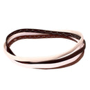 Mia Beauty - Large No-Slip Elastic Headbands "Black, Brown, Beige, White" 4PCs