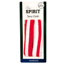 Mia Spirit - Terry Cloth Headbands "Red & White" 2PCs