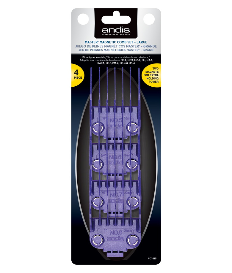 Andis Master Magnetic Comb Set - Large 4pc