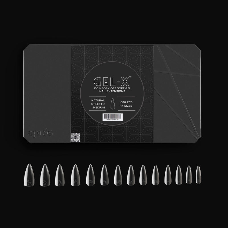 Apres Gel-X Natural Stiletto Medium Box of Tips (600pcs)