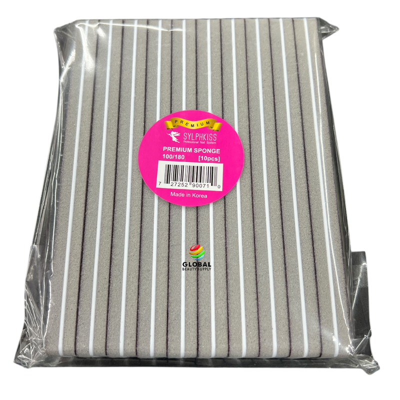 Sylphkiss Premium Sponge File 10pc - 100/180 Grit