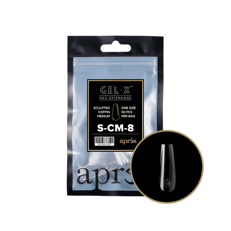 Apres Gel-X Sculpted Coffin Medium Refill (50pcs) - Size 8