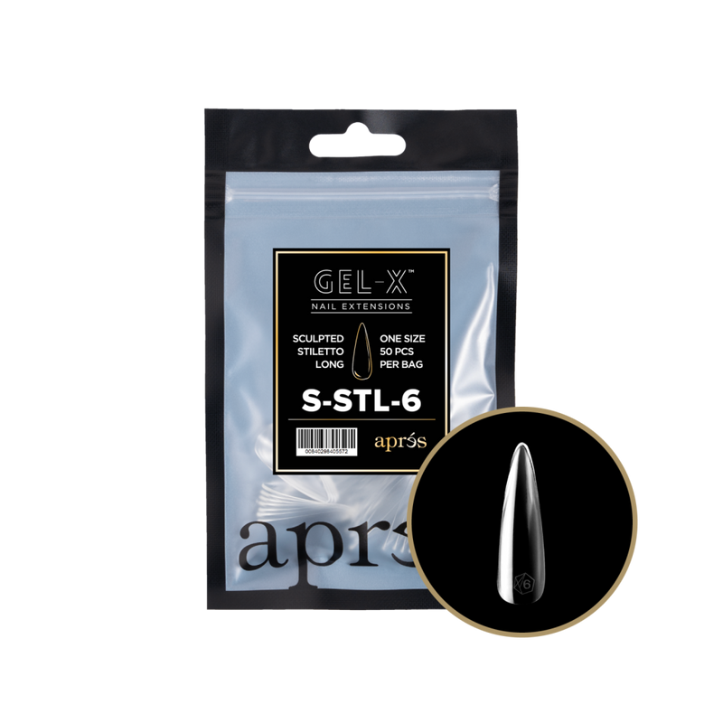 Apres Gel-X Sculpted Stiletto Long (50pcs) - Size 6