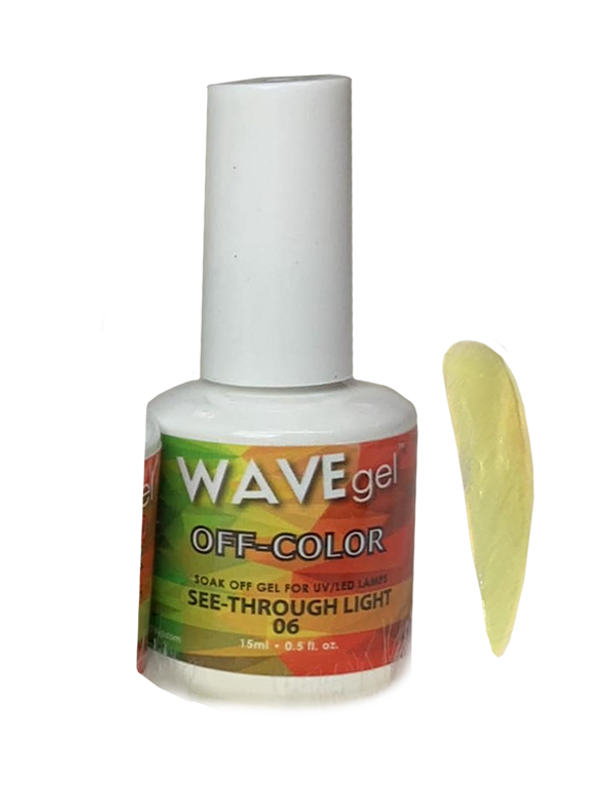 Wave Gel Off-Color Gel Polish .5oz - See-Through Light