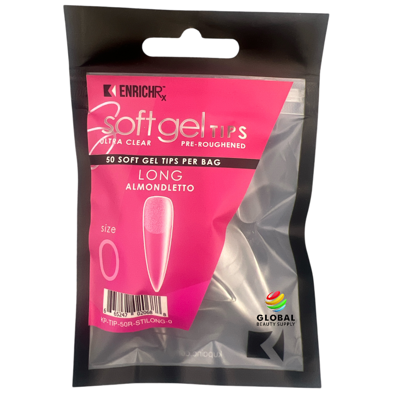 Kupa EnrichRX Soft Gel Tips Almondletto Long - Size 0 50ct