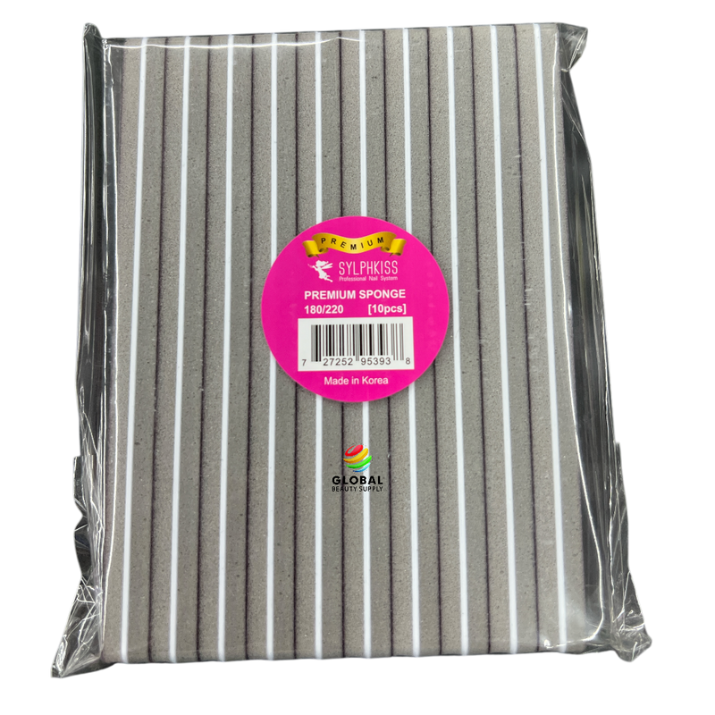 Sylphkiss Premium Sponge File 10pc - 180/220 Grit