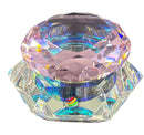 Crystal Dappen Dish Diamond Shape, Pink Lid - Global Beauty Supply, LLC