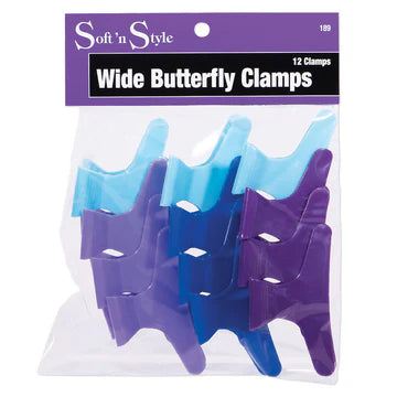 Soft'n Style - Wide Butterfly Clamps 3" 12PCs