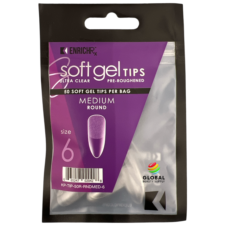 Kupa EnrichRX Soft Gel Tips Round Medium - Size 6 50ct