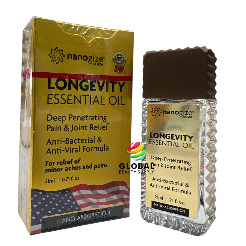 Nanogize Health Longevity Essential Oil (Medicated Oil) 21mL/0.71fl oz. (Dầu Vàng Nano 21mL)