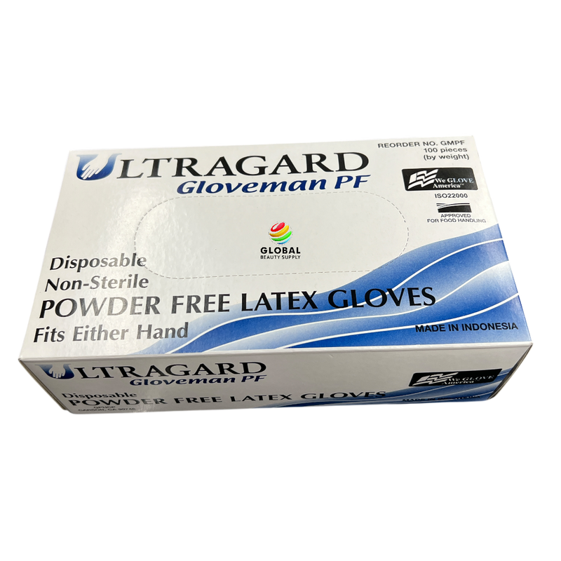 ULTRAGARD - Gloveman PF Powder Free Latex Gloves 100PCs - Extra Small