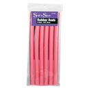 Soft'n Style - Rubber Rods, Long Hot Pink 5/8", 6 Rods