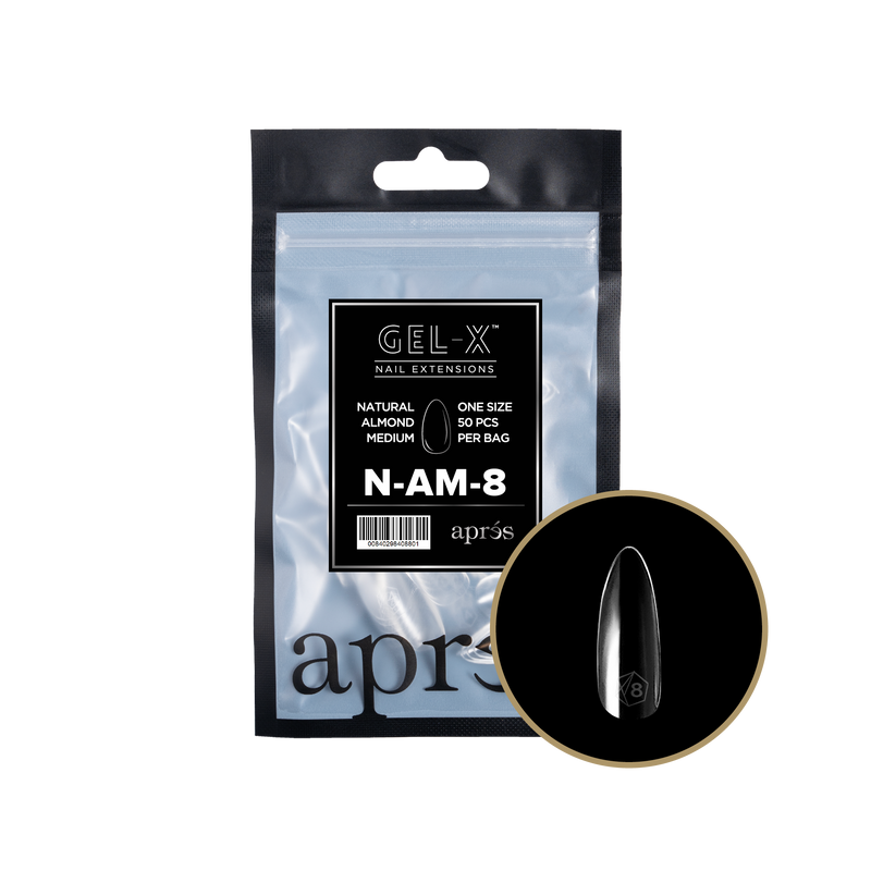 Apres Gel-X Natural Almond Medium Refill (50pcs) - Size 8