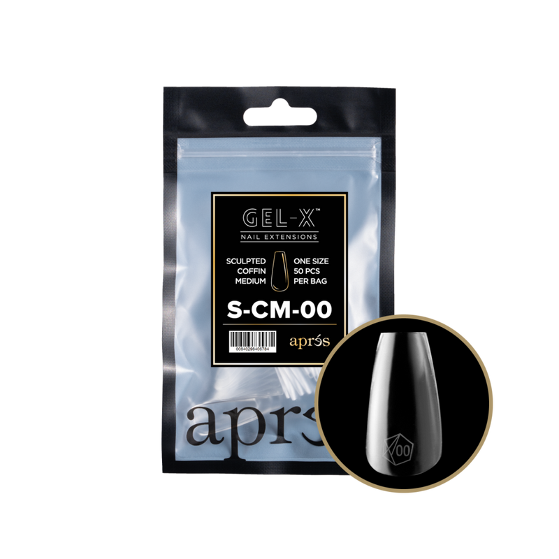 Apres Gel-X Sculpted Coffin Medium Refill (50pcs) - Size 00