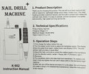 Rechargeable Portable Cordless Nail Drill K902 - Global Beauty Supply, LLC