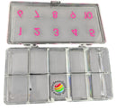 Nail Tip Box Small - Clear Empty (Box with 10 Compartments)