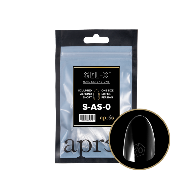 Apres Gel-X Sculpted Almond Short Refill (50pcs) - Size 0