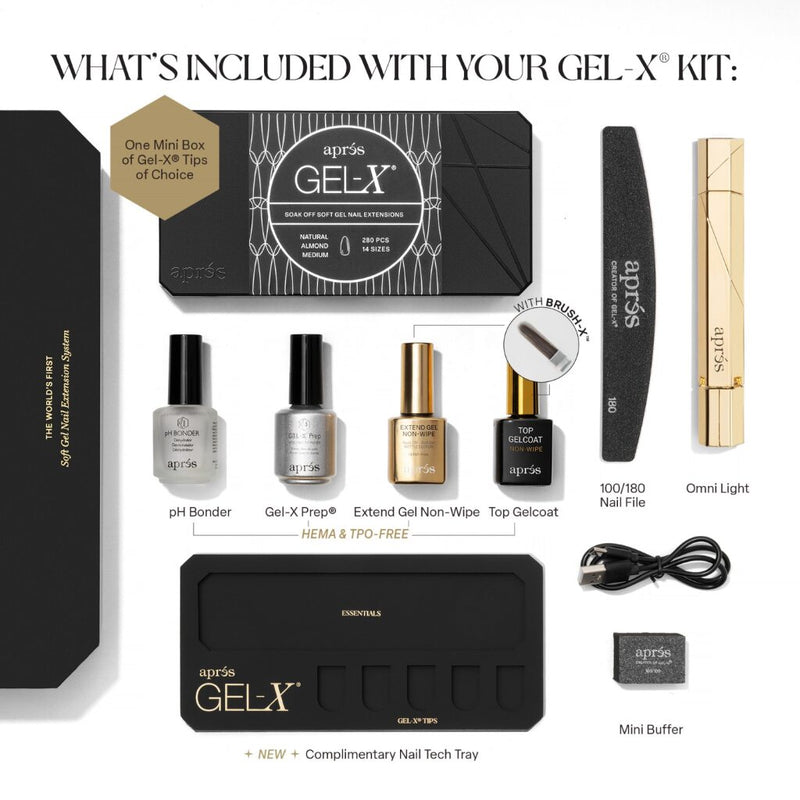 Apres Gel-X Signature Kit (Natural Almond Medium 280ct)