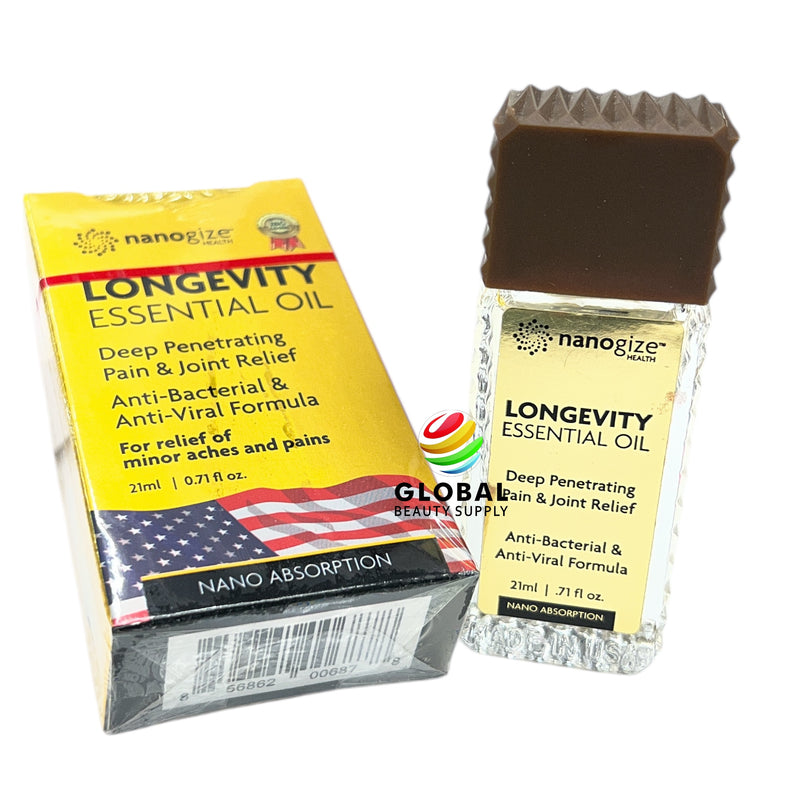 Nanogize Health Longevity Essential Oil (Medicated Oil) 21mL/0.71fl oz. (Dầu Vàng Nano 21mL)
