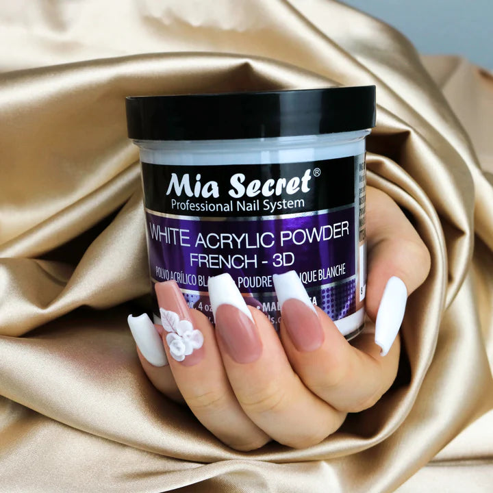 Mia Secret White Acrylic Powder French- 3d