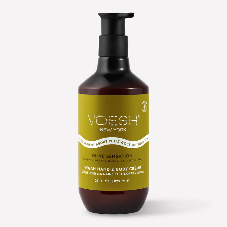 Voesh Vegan Hand & Body Creme Lotion - Olive Sensation 28 oz