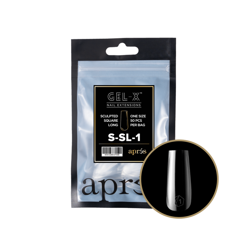 Apres Gel-X Sculpted Square Long Refill (50pcs) - Size 1