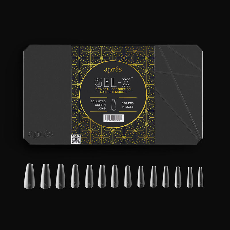 Apres Gel-X Sculpted Coffin Long Box of Tips (600pcs)