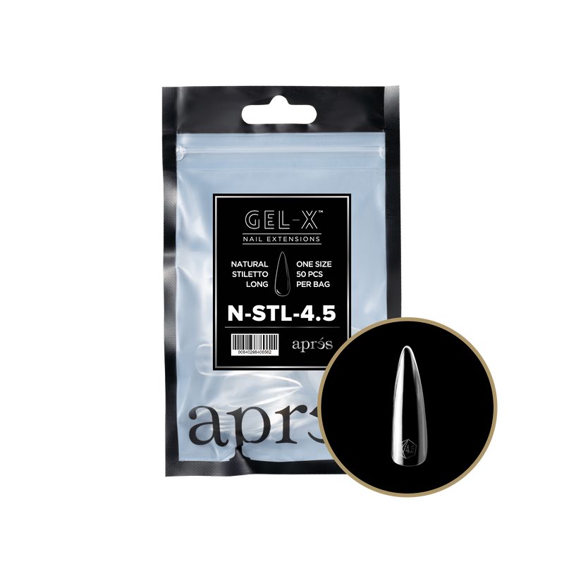 Apres Gel-X Natural Stiletto Long Refill (50pcs) - Size 4.5