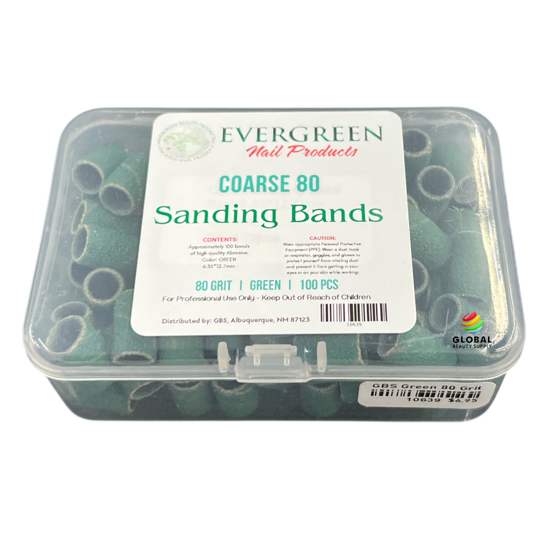 GBS Sanding Bands - 80 Grit Green Sanding Bands 100pcs Coarse 80