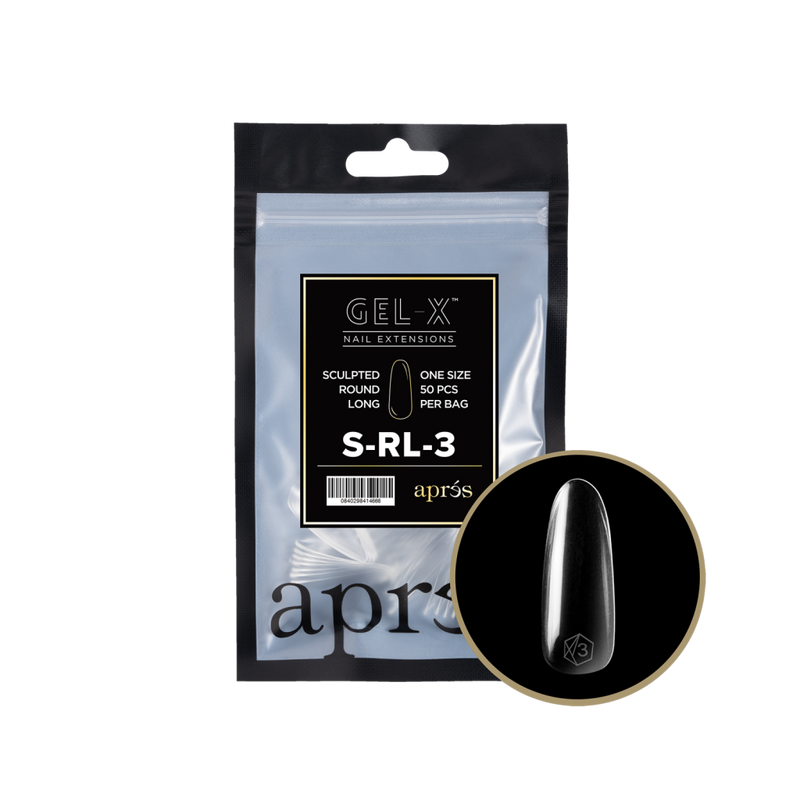 Apres Gel-X Sculpted Round Long Refill (50pcs) - Size 3
