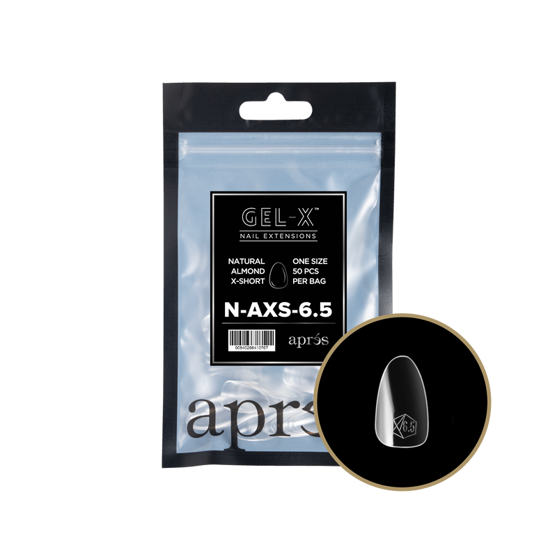 Apres Gel-X Natural Almond Extra Short Refill (50pcs) - Size 6.5