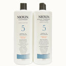 Nioxin - System 5 Cleanser and Scalp Therapy Liter Duo 33.8oz for Medium to Coarse Hair / Normal to Thin-Looking, Chemically Treated