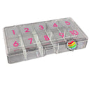 Nail Tip Box Small - Clear Empty (Box with 10 Compartments)