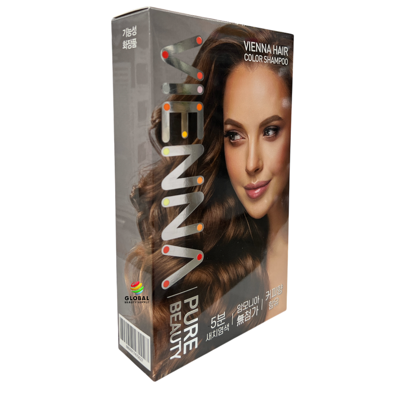 Vienna - Hair Dye Cover Gray Shampoo (5 Applications) - Natural Brown