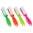 Manicure Cleaning Brushes - Firm Bristle - 24 Manicure Brushes in a Container - Neon
